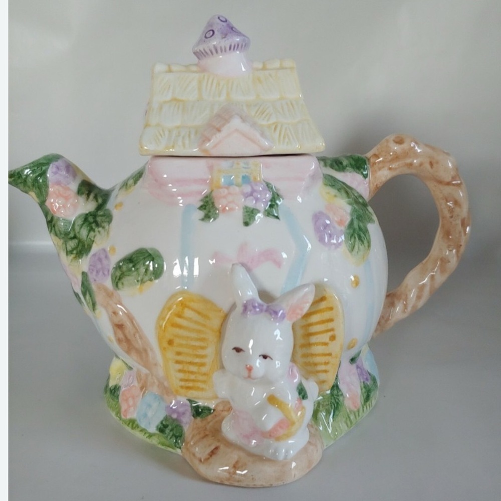 Floral Bunny Teapot